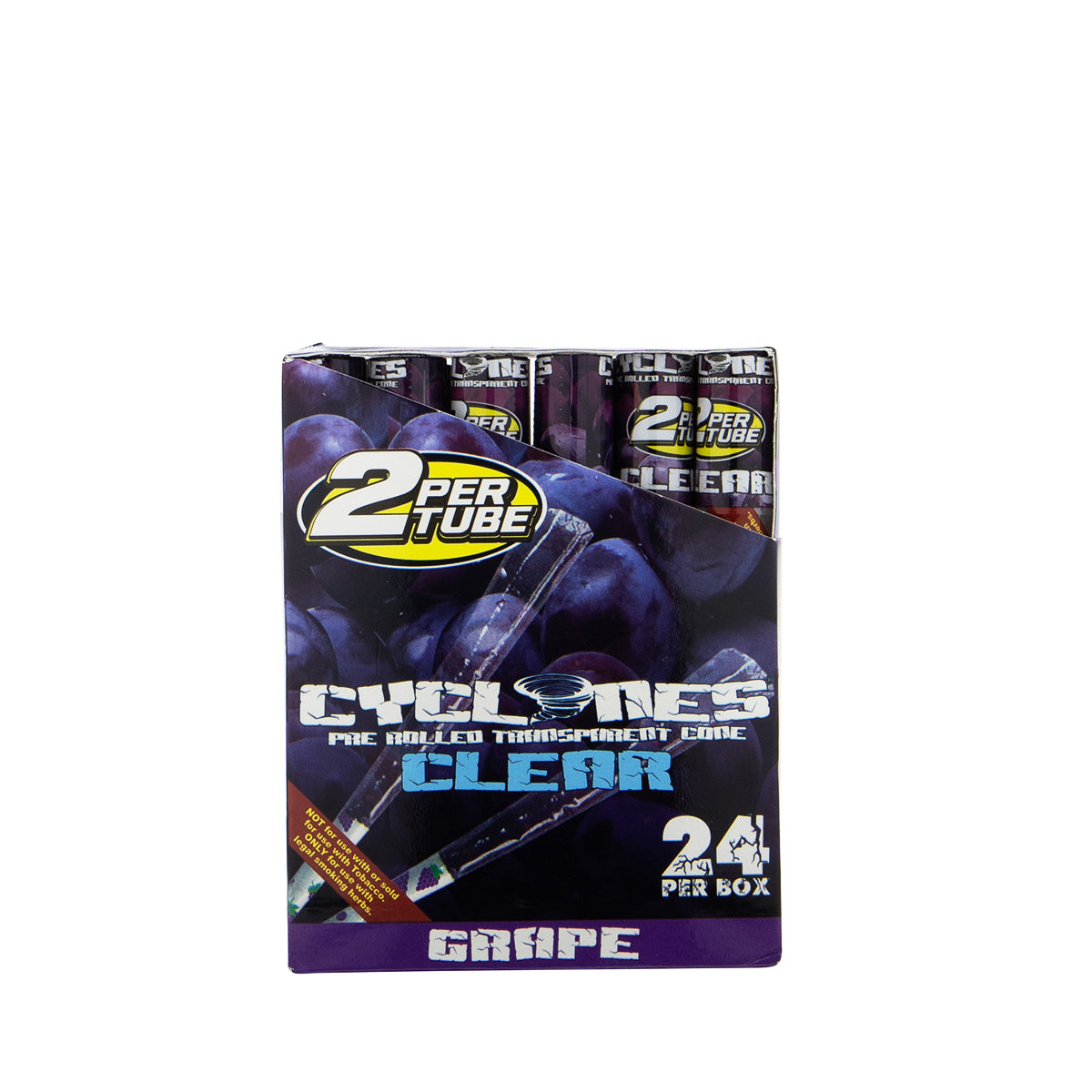 Cyclones 2X Clear Pre-Rolled 1¼ Size Cones - 24 Count Various Flavors