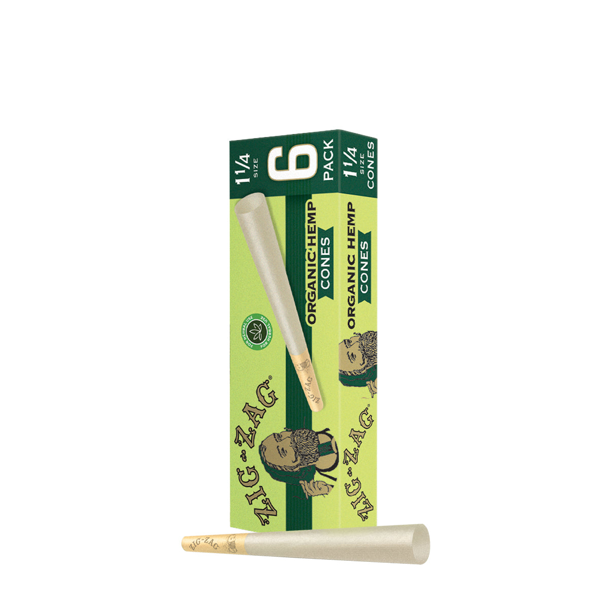 Zig Zag 1¼ Size Organic Hemp Pre-Rolled Cones - Various Counts - High Life Goods - 1 Pack - 24 Pack