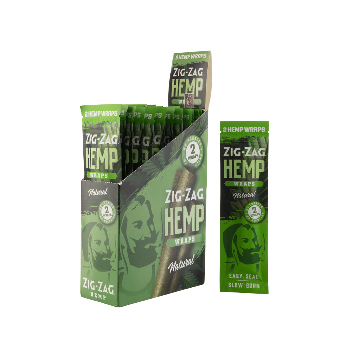 Zig Zag Hemp Wraps - Natural - 25 Pack Box