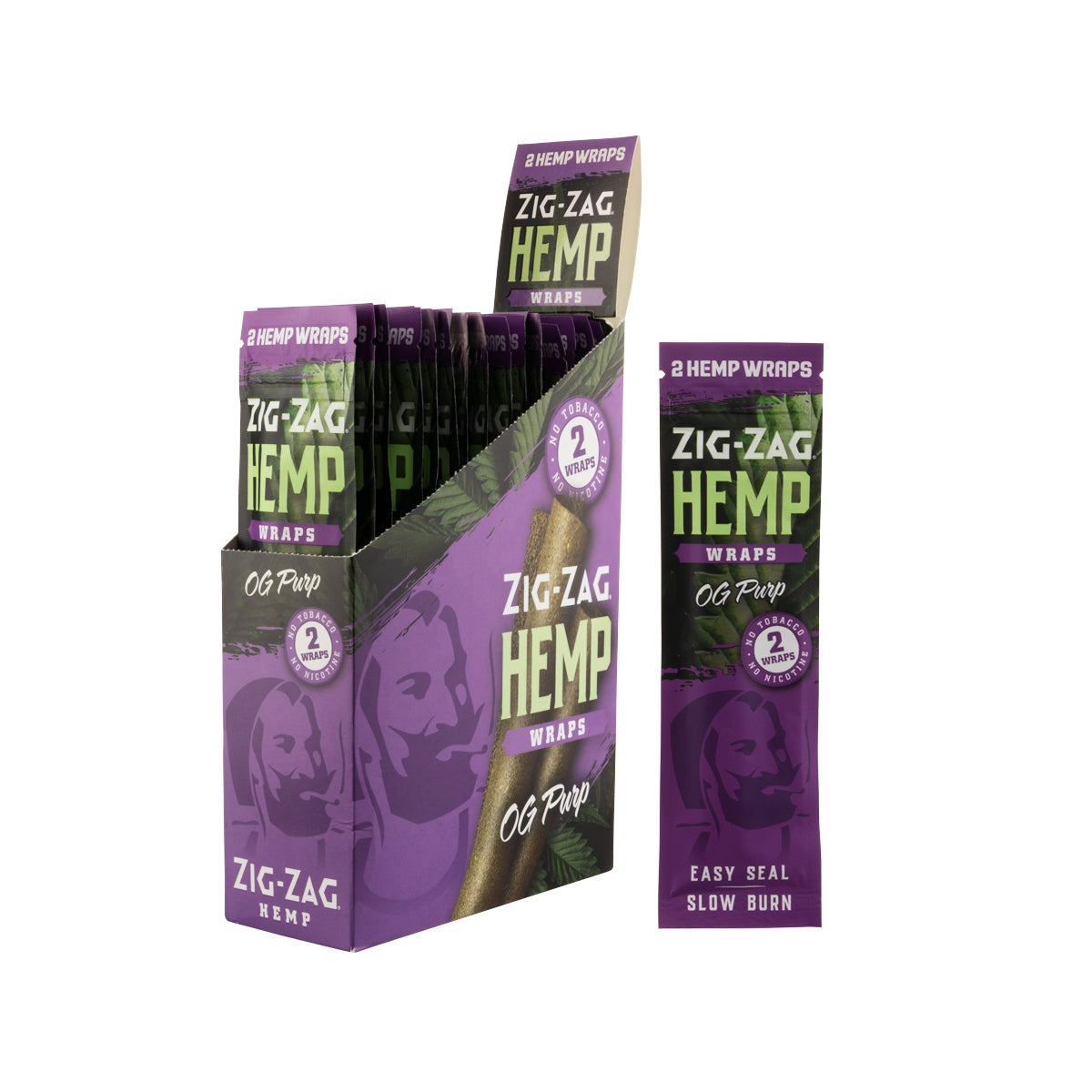 Zig Zag Hemp Wraps - OG PURP - 25 Pack Box