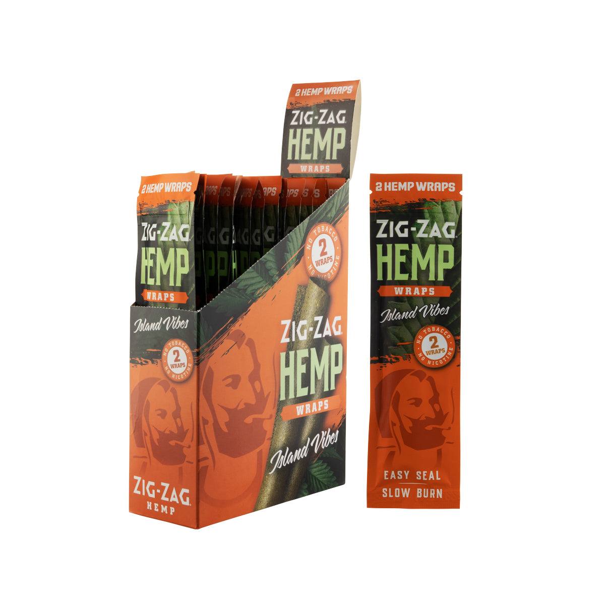 Zig Zag Hemp Wraps - Island Vibes - 25 Pack Box