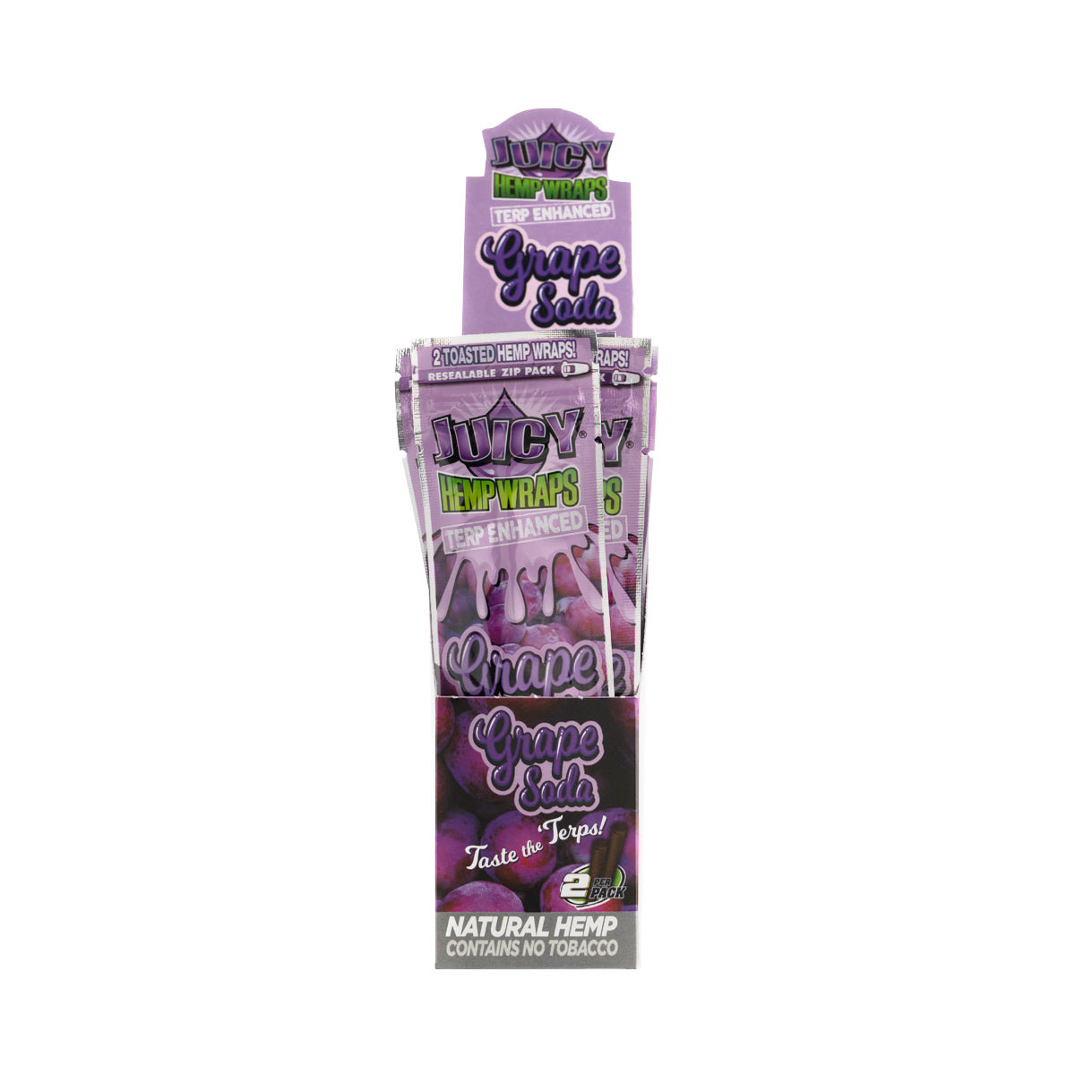 Juicy Jay's Hemp Wraps Grape Soda - 25 Pack