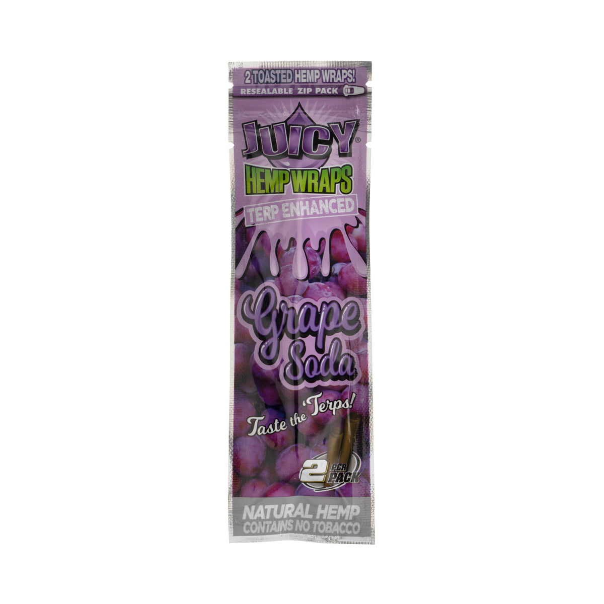 Juicy Jay's Hemp Wraps Grape Soda - 25 Pack