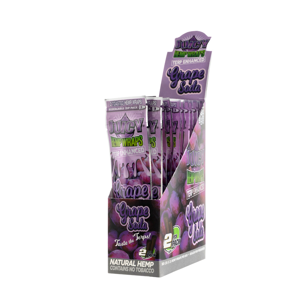 Juicy Jay's Hemp Wraps Grape Soda - 25 Pack