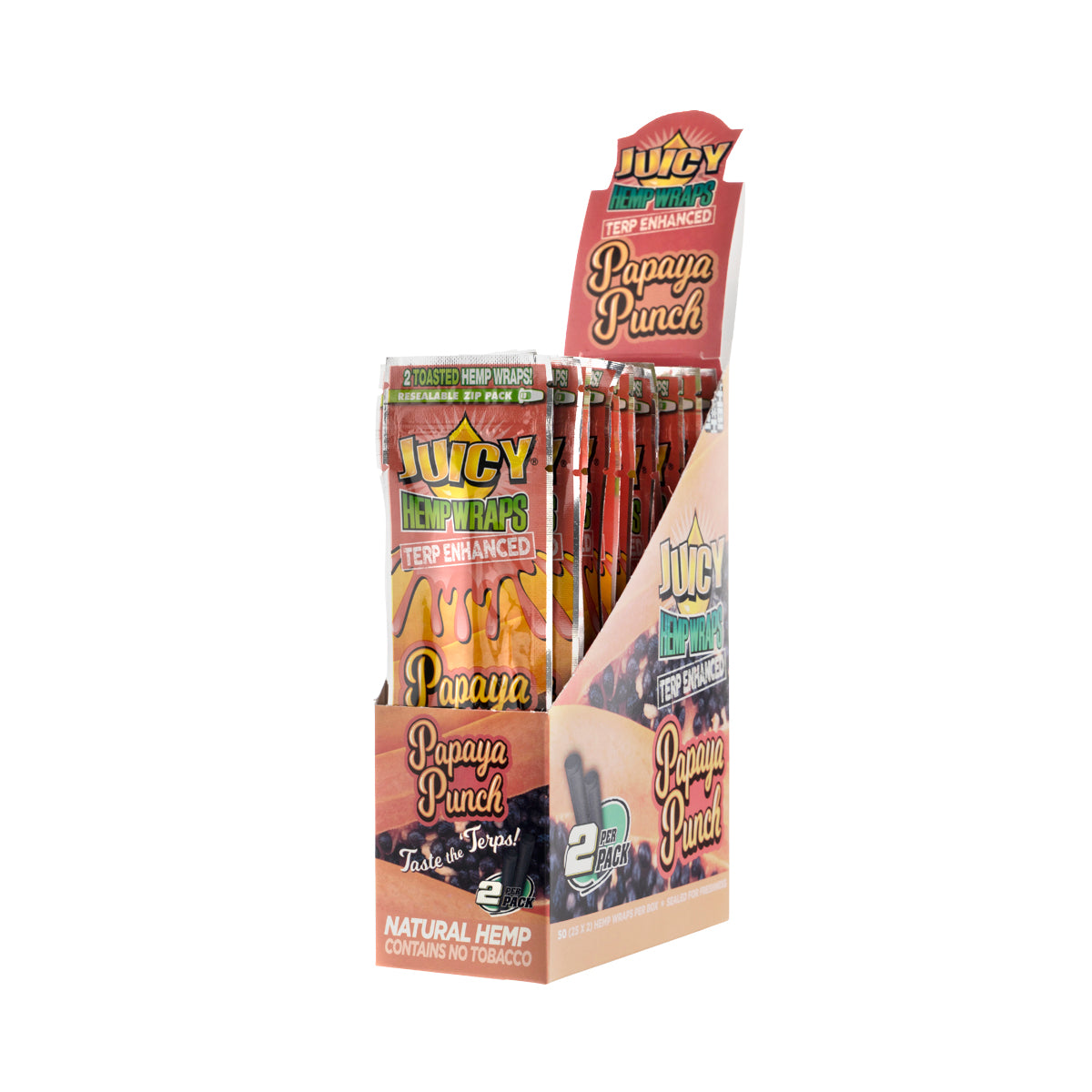 Juicy Jay's Hemp Wraps Papaya Punch - 25 Pack