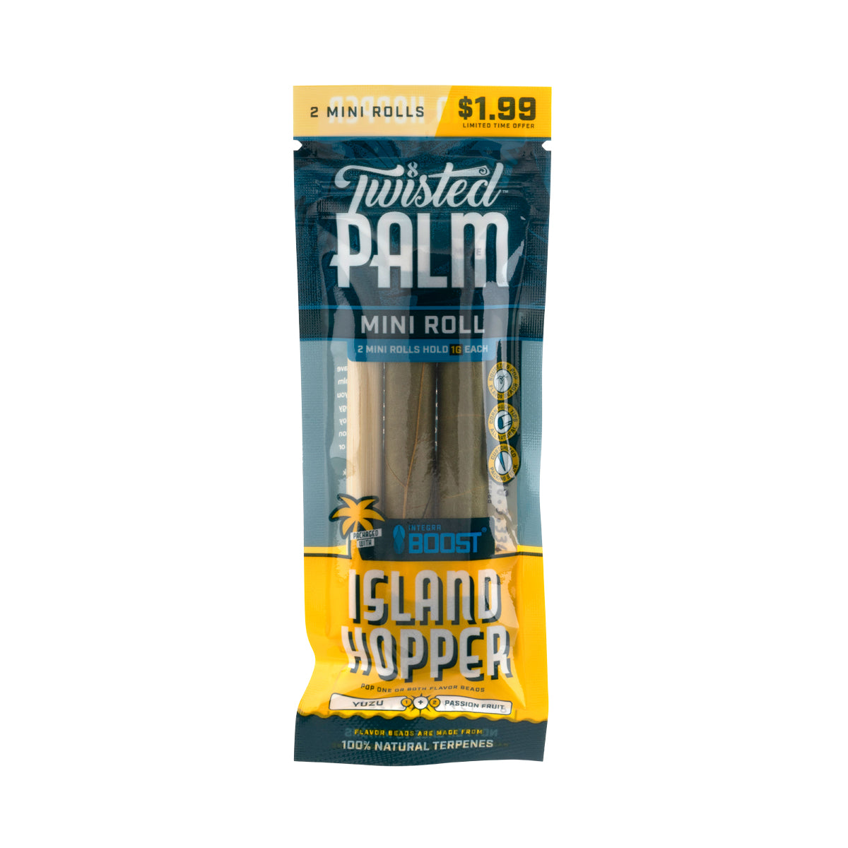 Twisted Wraps Mini Palm Leaf Rolls - Island Hopper 15 Count