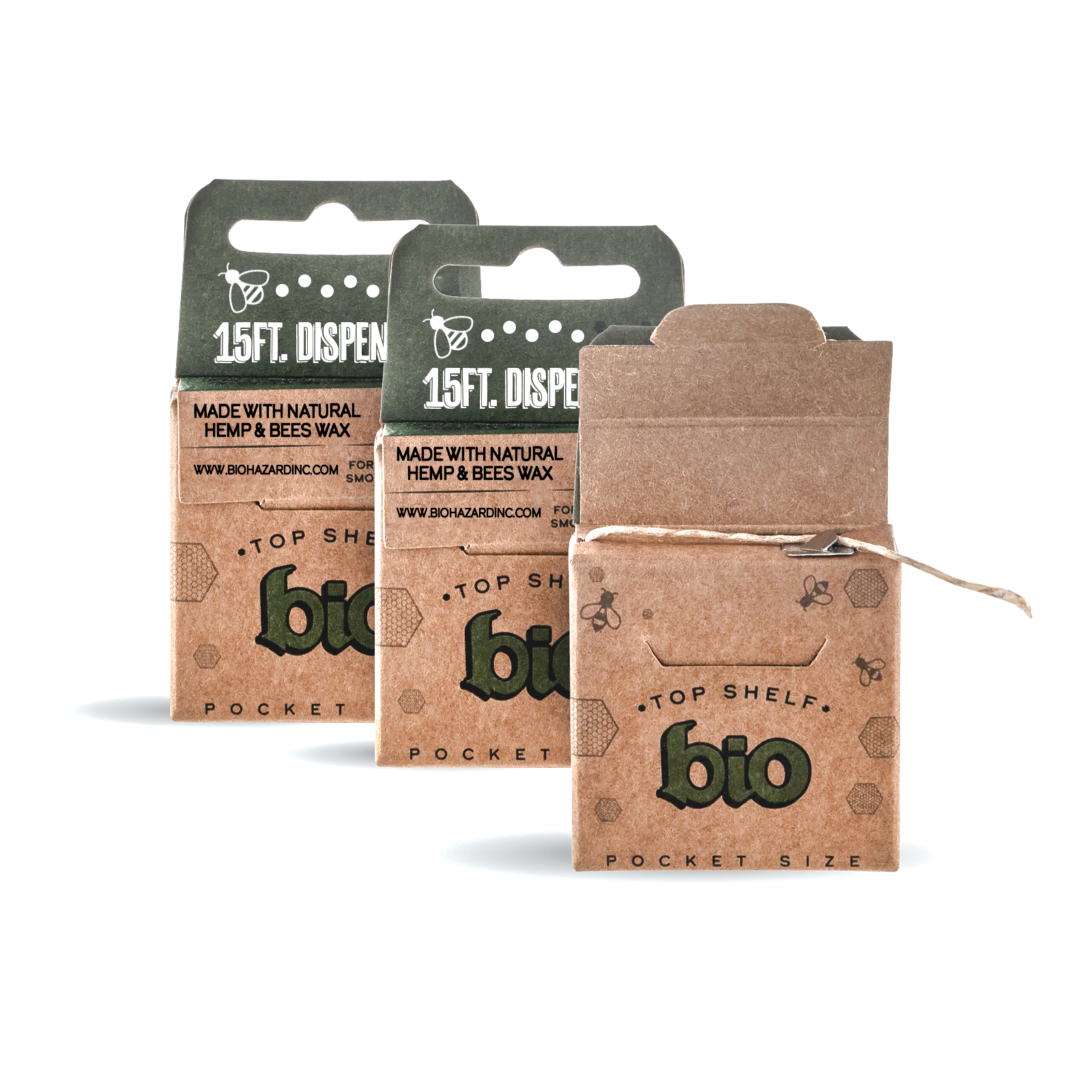 BIO Hemp Wick Pocket Sized On-the-Go Dispenser - 15ft. - High Life Goods - 1 Count - 3 Count