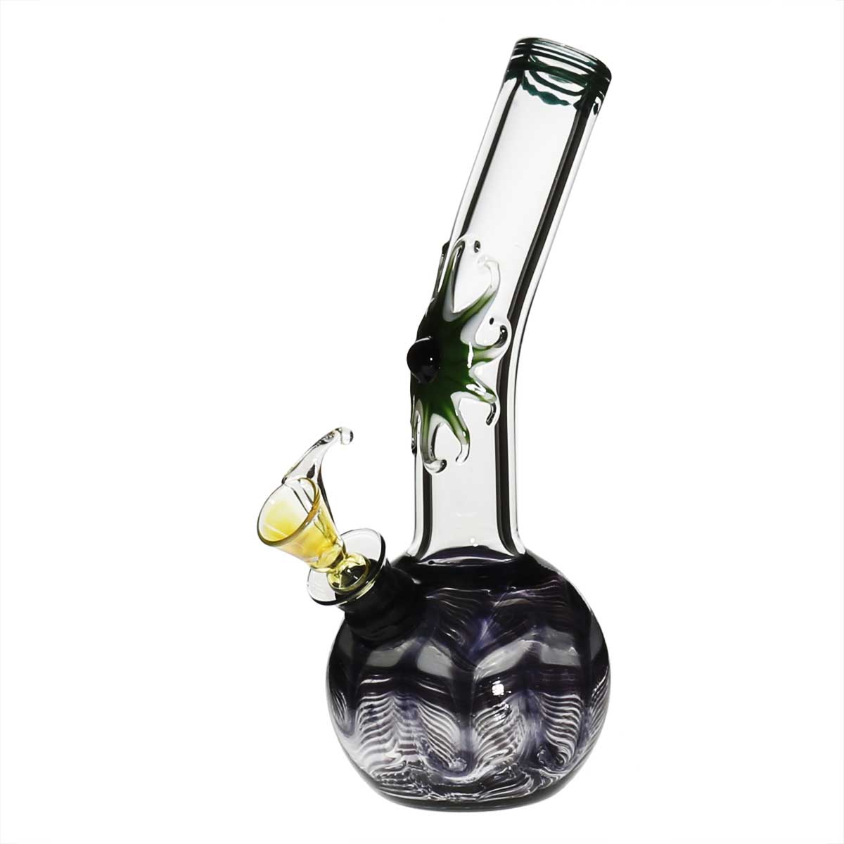  Clear Weed Lead Bent Neck 8 Bong Water Pipe (Single  Unit) - Water Pipes / Wholesale Water Pipes