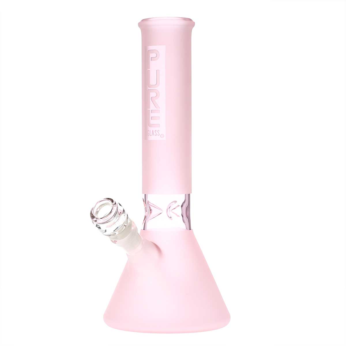 Pure Glass 12 Beaker Bong - 50Mm Pink Frost Bongs & Waterpipes