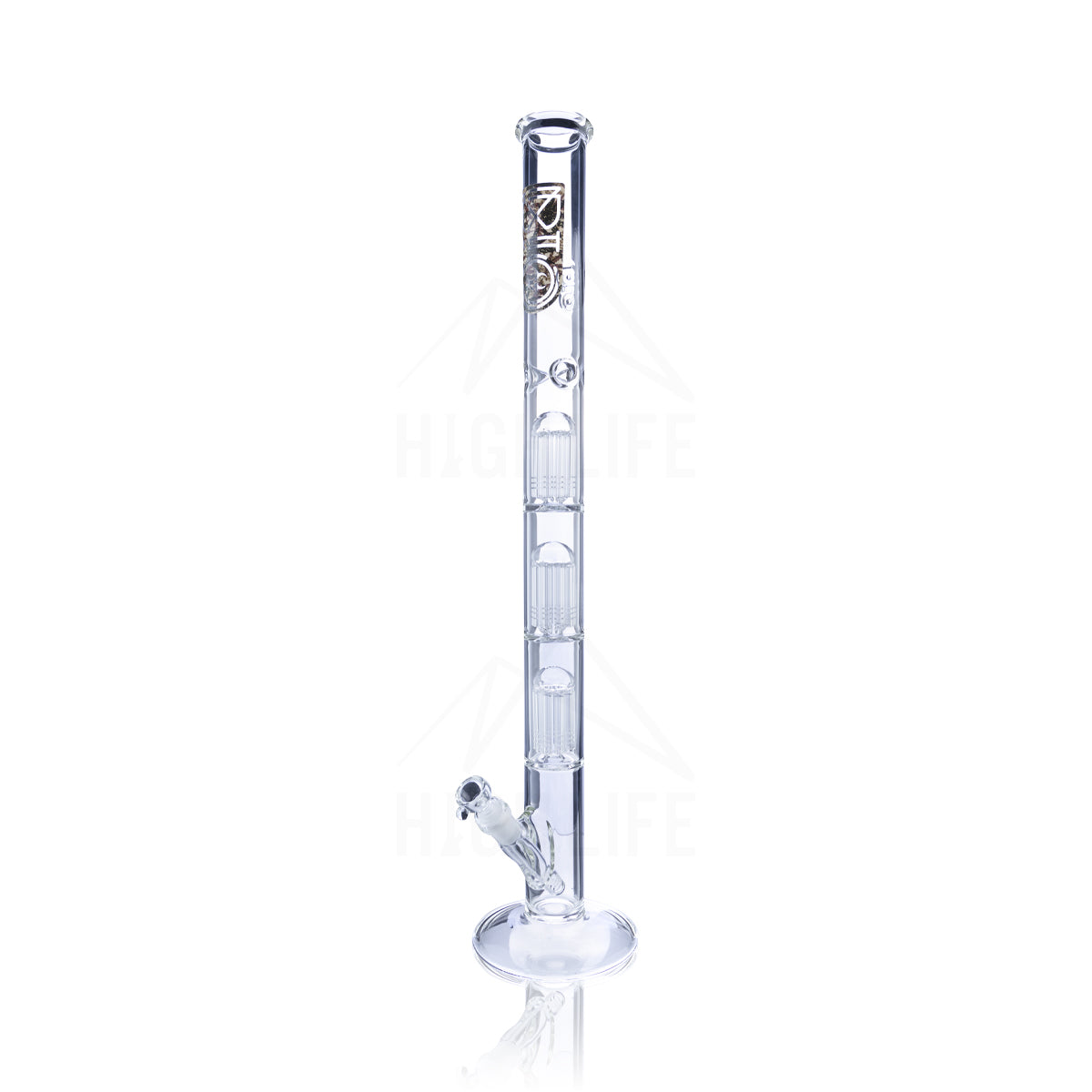 BIO Glass | Triple 10-Arm Tree Straight | 26" - 14mm - Camo Logo - smoke accessories