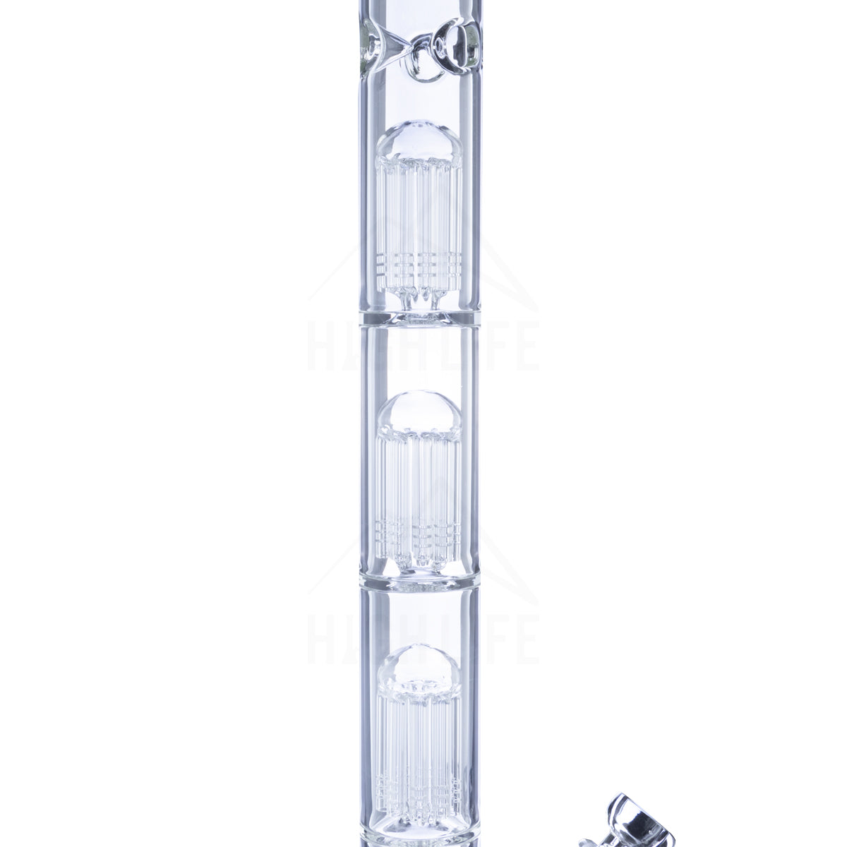 BIO Glass | Triple 10-Arm Tree Straight | 26" - 14mm - Silver Logo - smoke shop online wholesale