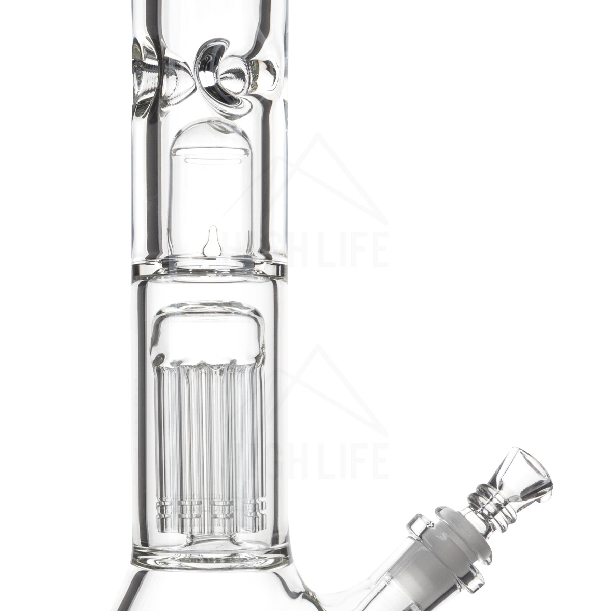 BIO Glass | 16" Single Chamber 10-Arm Tree + Splash Guard Heavy Beaker | 50mm x 9mm - Blue - weed rigs