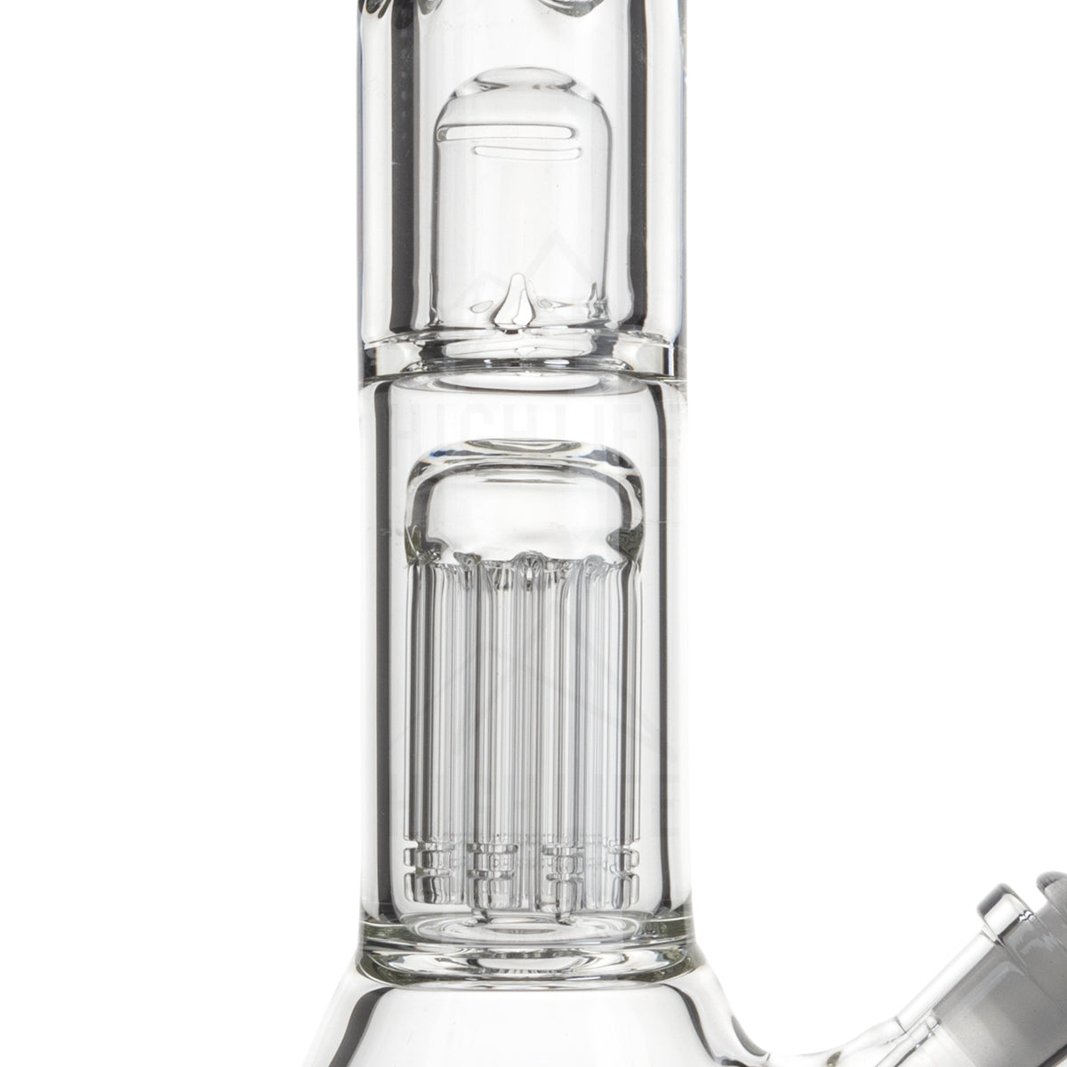 BIO Glass | 16" Single Chamber 10-Arm Tree + Splash Guard Heavy Beaker | 50mm x 9mm - White