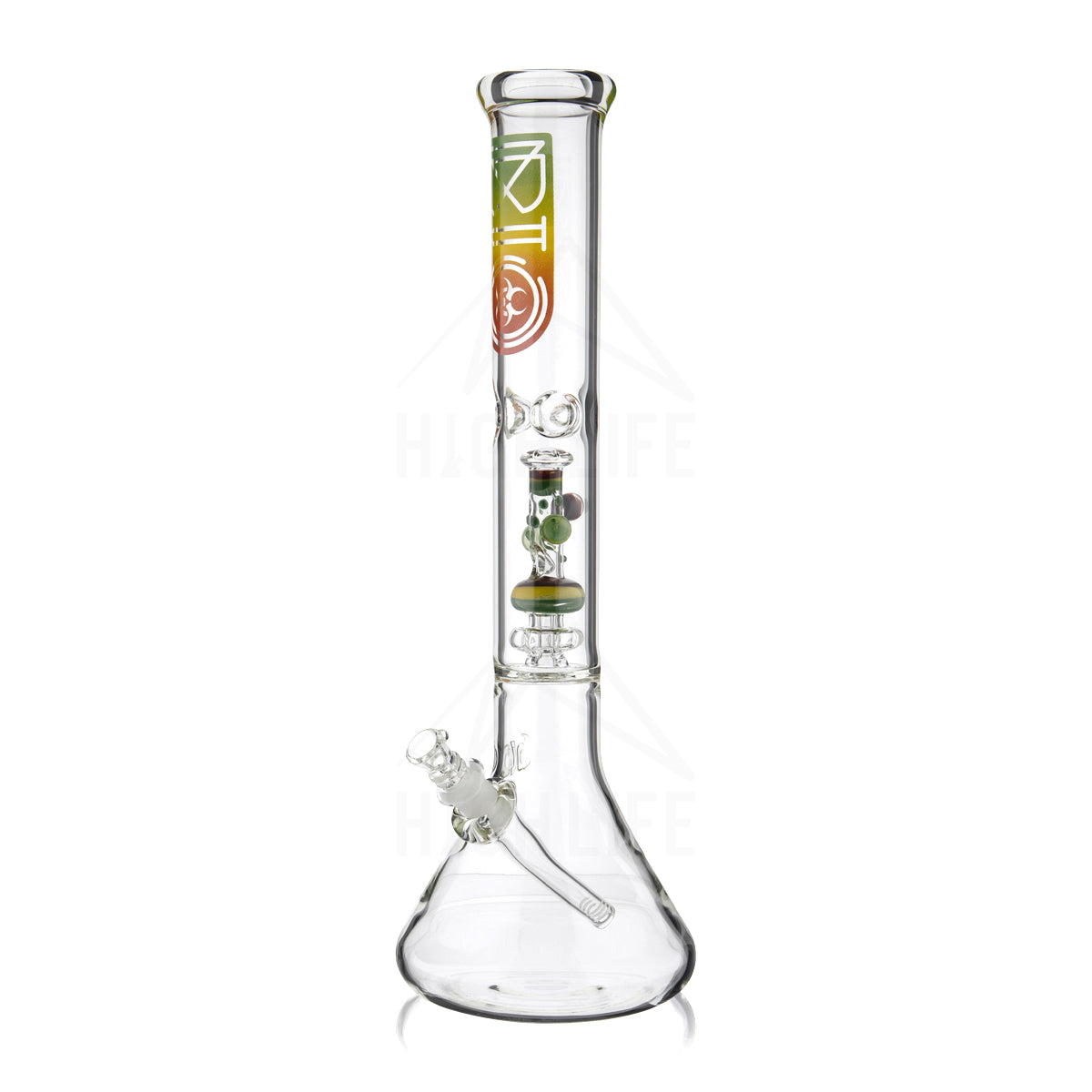BIO Glass Mini Pipe Perc Beaker 18" Water Pipe