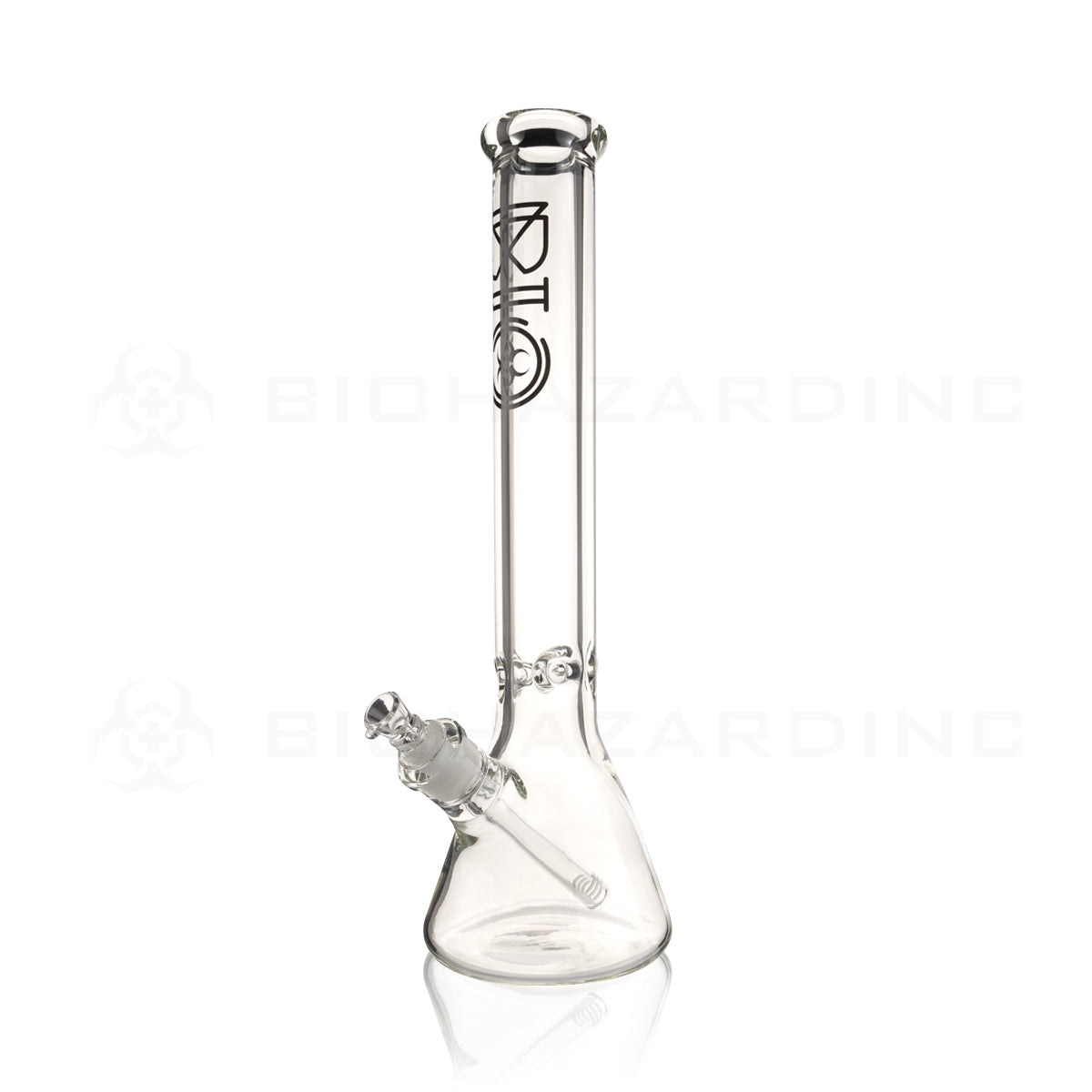 BIO Glass | 16" Classic Beaker Water Pipe | 50mm x 7mm - Black Logo