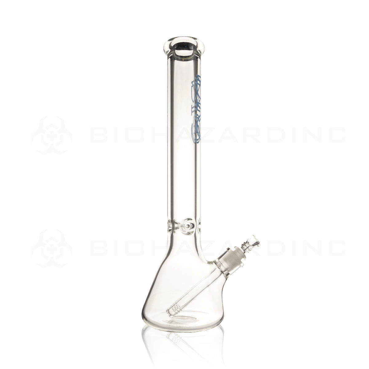 BIO Glass | 16" Classic Beaker Waterpipe | 50mm x 7mm - Blue Logo