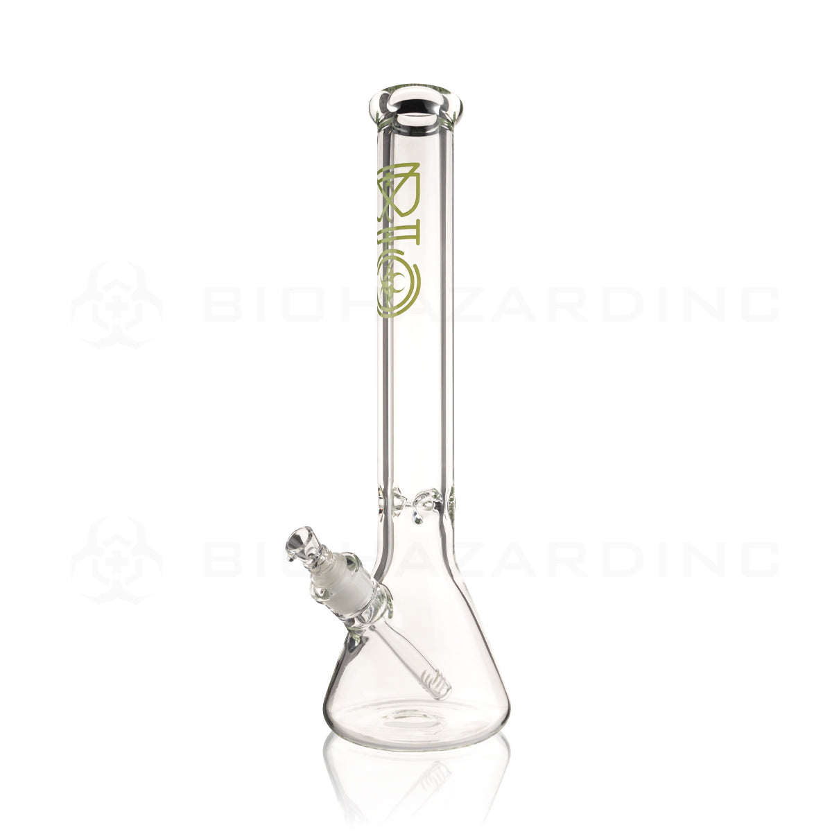 BIO Glass | 16" Classic Beaker Water Pipe | 50mm x 7mm - Green Logo