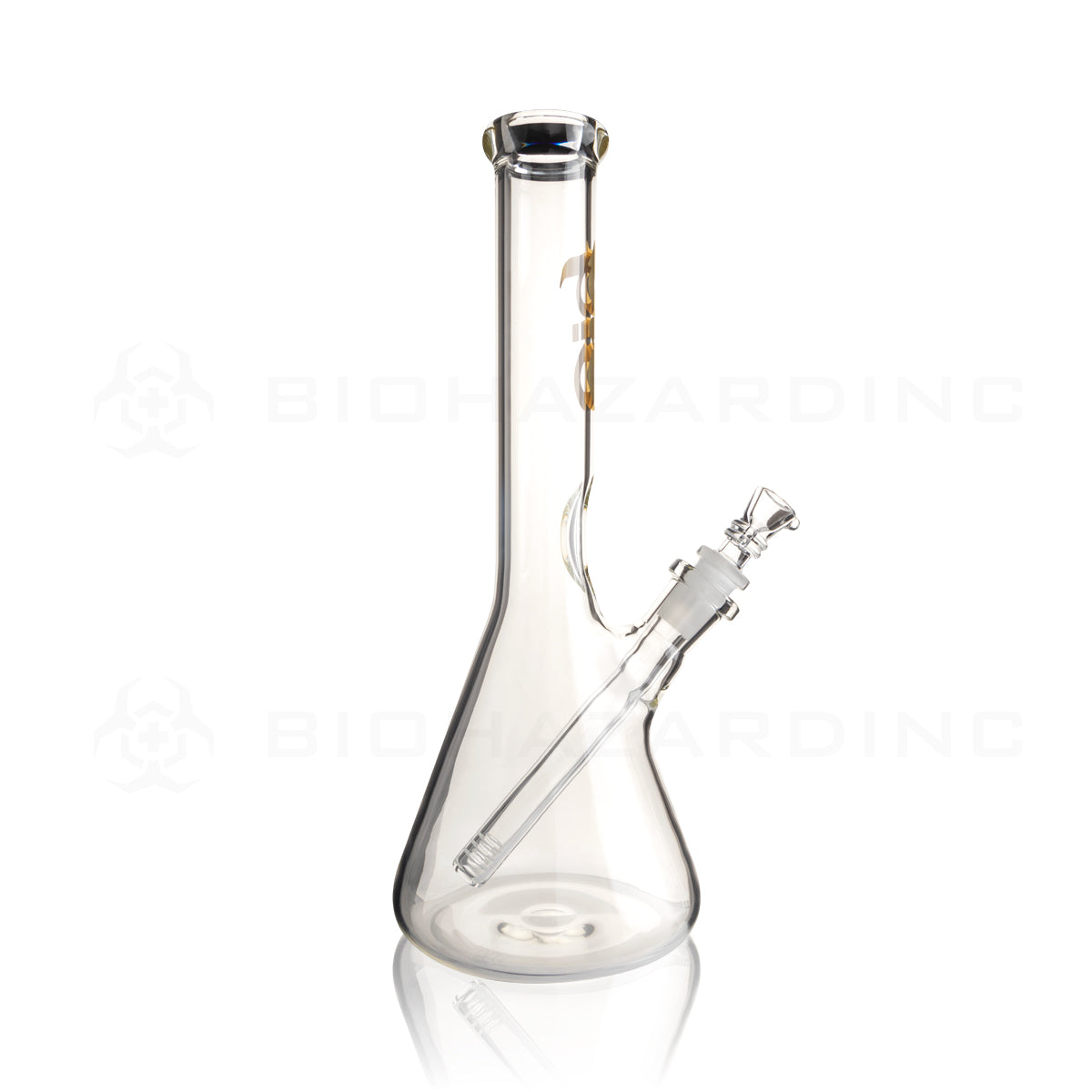 BIO Glass | 12" Classic Beaker Water Pipe | 38mm x 4mm - Gold