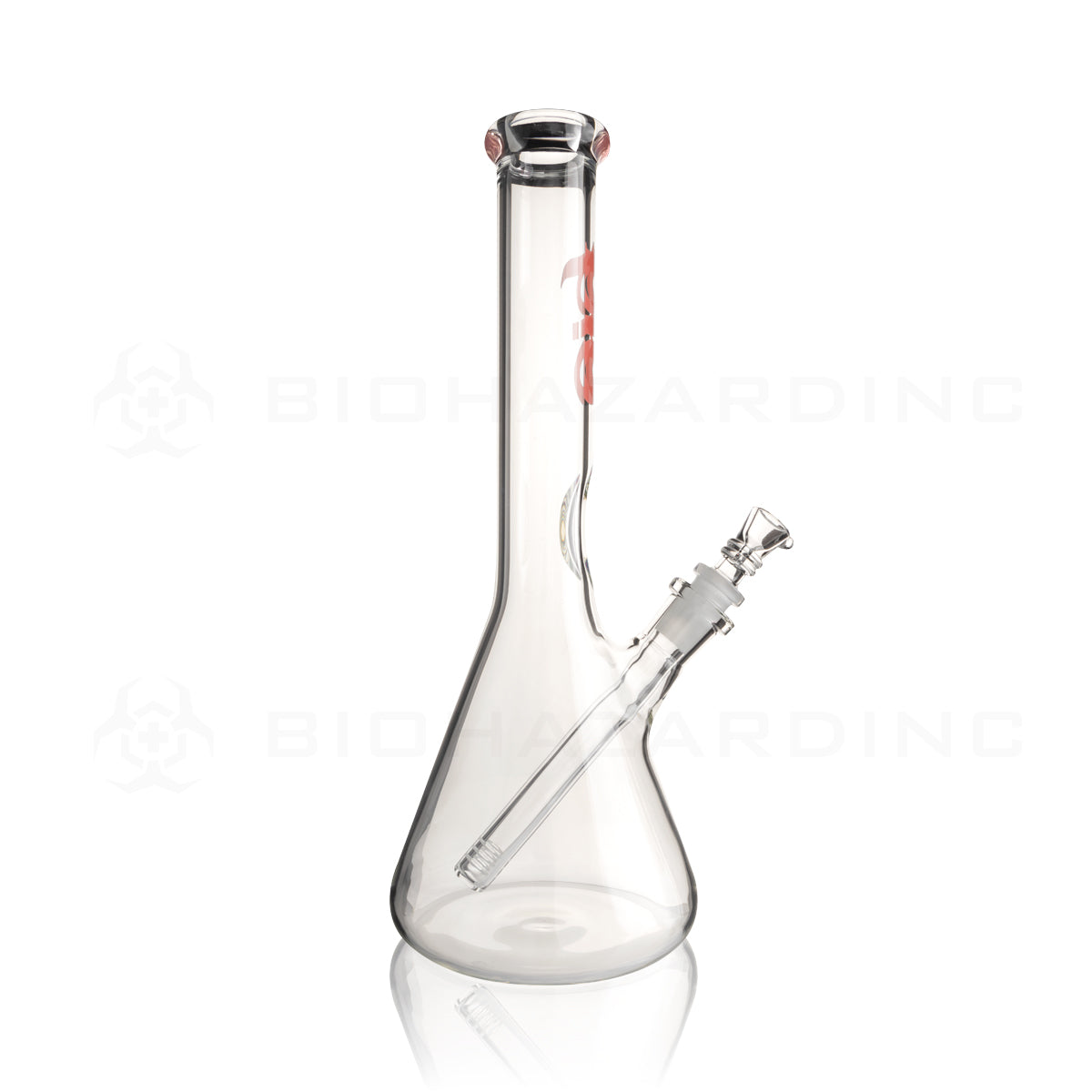 BIO Glass | 12" Classic Beaker Water Pipe | 38mm x 4mm - Red