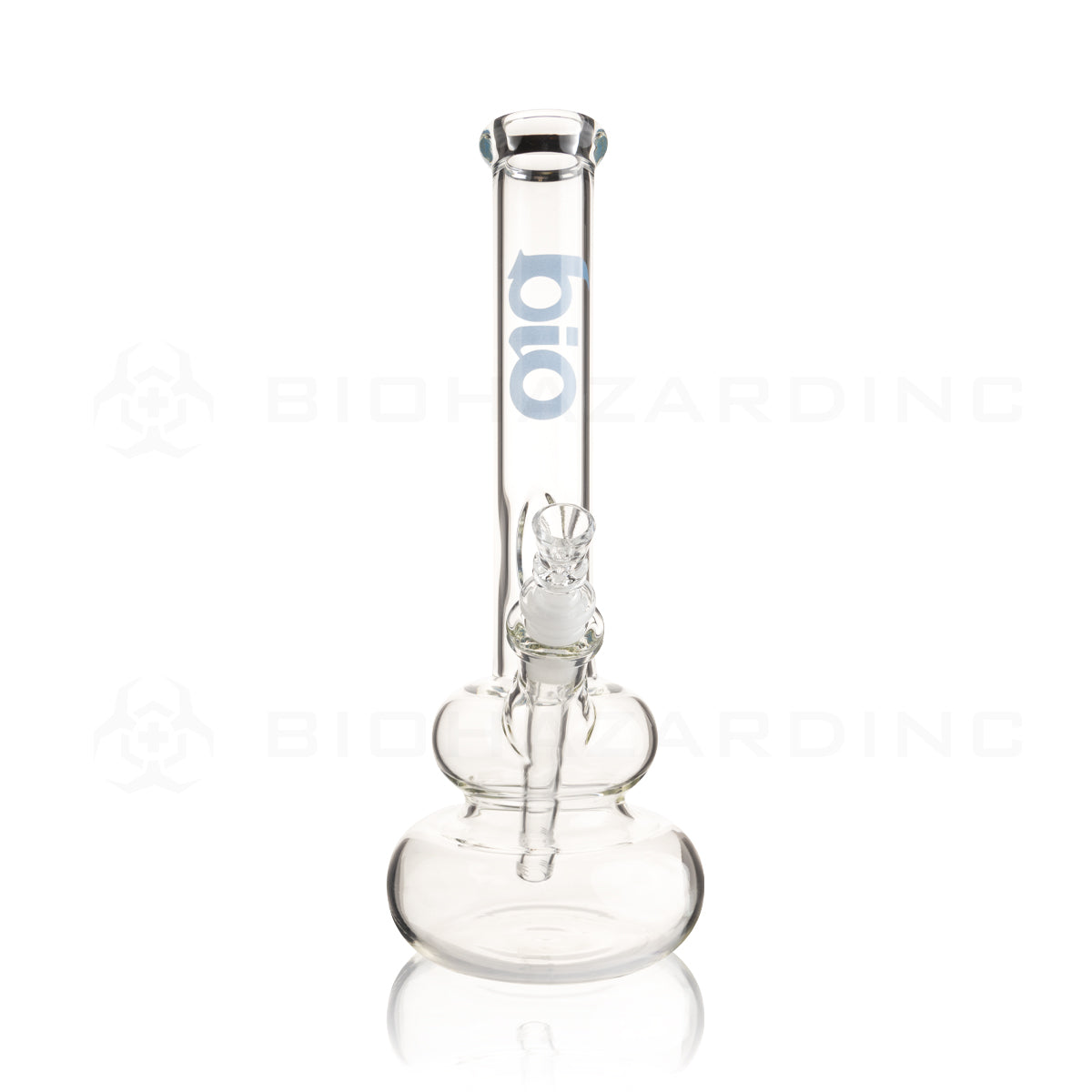 BIO Glass | 12" Classic Double Bubble Water Pipe | 38mm x 4mm - Blue