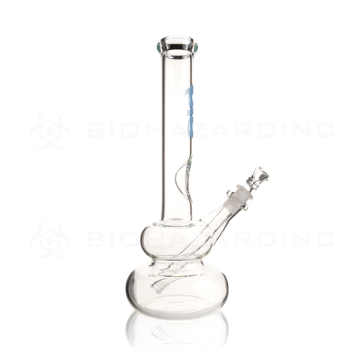 BIO Glass | 12" Classic Double Bubble Water Pipe | 38mm x 4mm - Blue