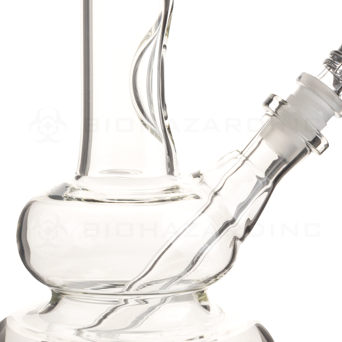 BIO Glass | 12" Classic Double Bubble Water Pipe | 38mm x 4mm - Green Logo