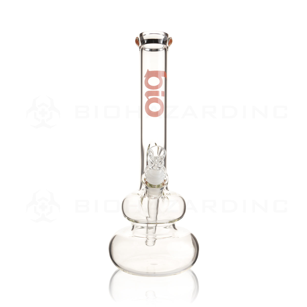 BIO Glass | 12" Classic Double Bubble Water Pipe | 38mm x 4mm - Red