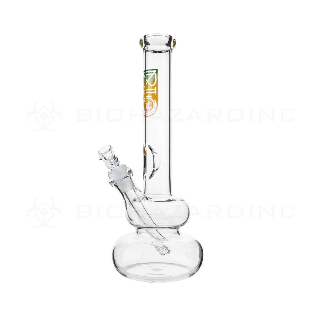 BIO Glass | 12" Classic Double Bubble Water Pipe | 38mm x 4mm - Rasta