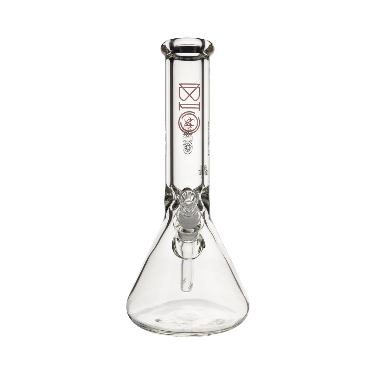 BIO Glass | 12" Classic Heavy Beaker Water Pipe | 50mm x 9mm - Red Logo