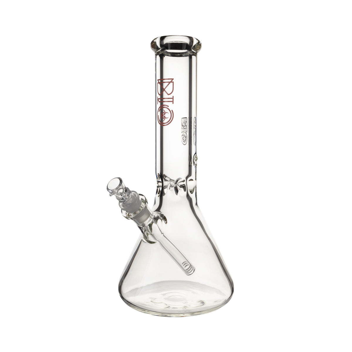 BIO Glass | 12" Classic Heavy Beaker Water Pipe | 50mm x 9mm - Red Logo