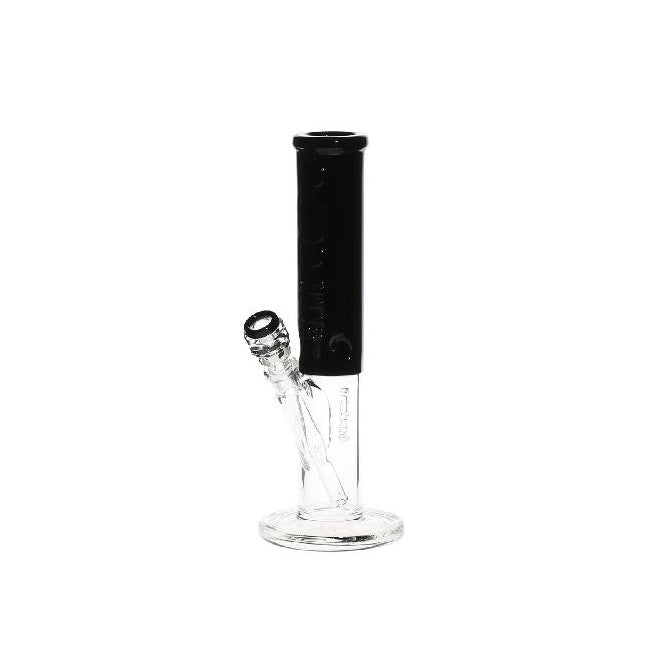 PURE Glass | 12" Insight Classic Straight Water Pipe | 50mm x 5mm - Clear & Black