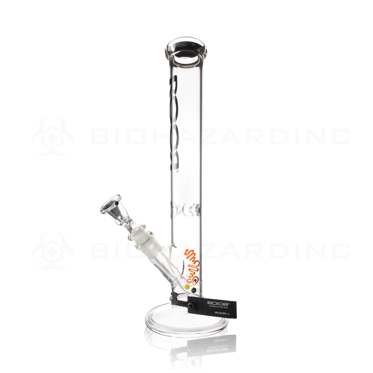 RooR® | 14" Classic Straight Waterpipe | 45mm x 5mm - Black Logo