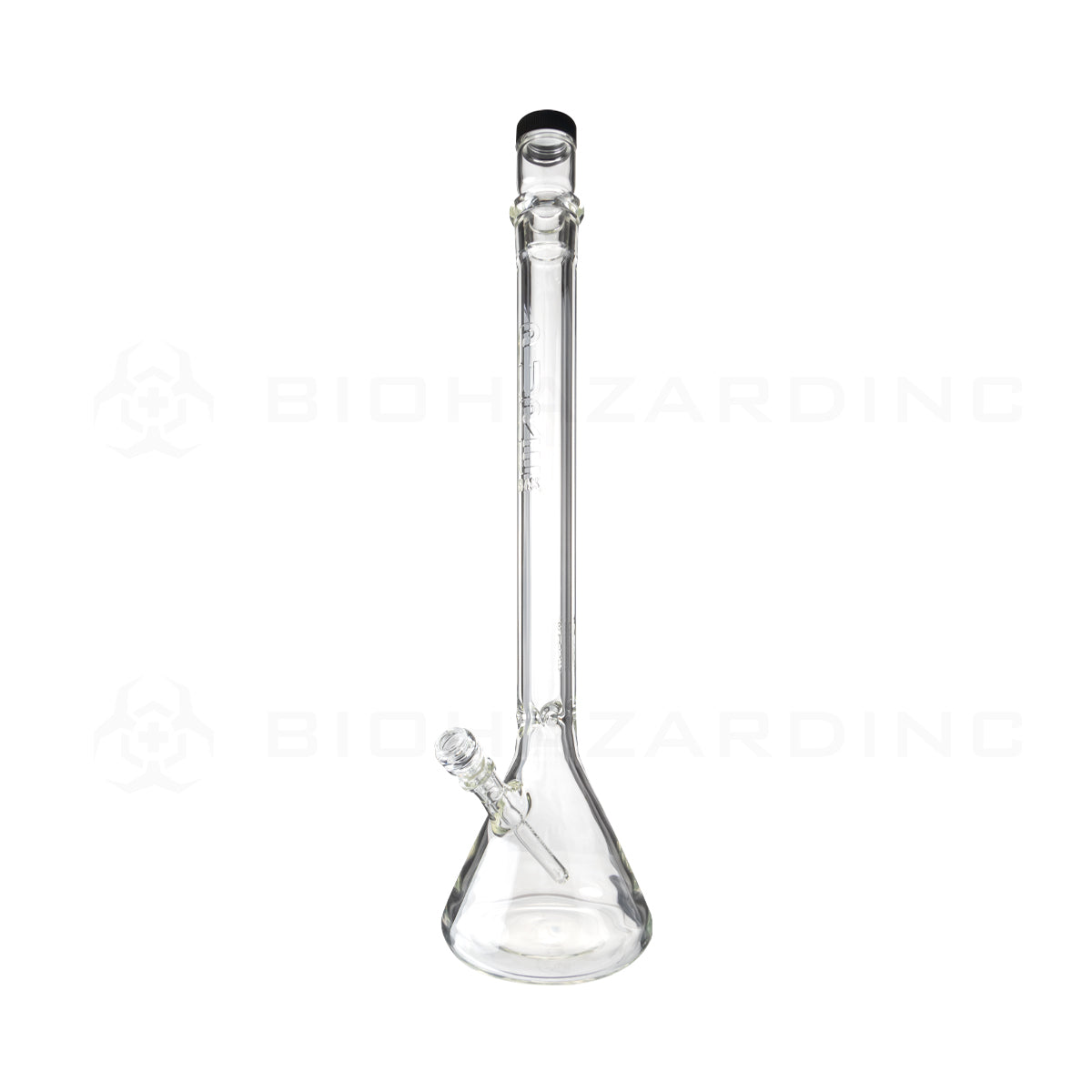 PURE Glass | 24" Duplex Heavy Glass Beaker Waterpipe | 50mm X 9mm+ Stackable Nug Jar