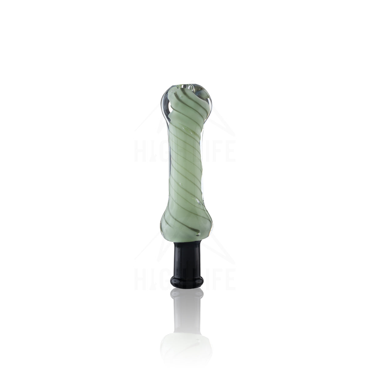 Nectar Collector w/ Quartz Tip | 10mm - Lime Green Spirals - marijuana smoke shop