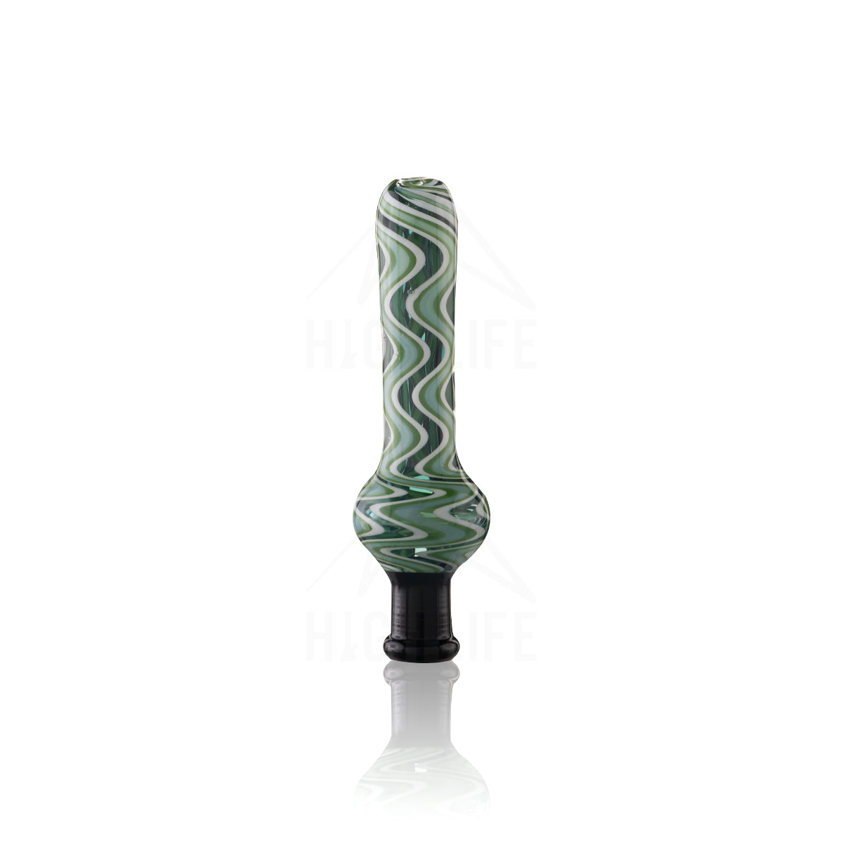 Nectar Collector w/ Quartz Tip | 10mm - Green Mellow Waves - wax bongs