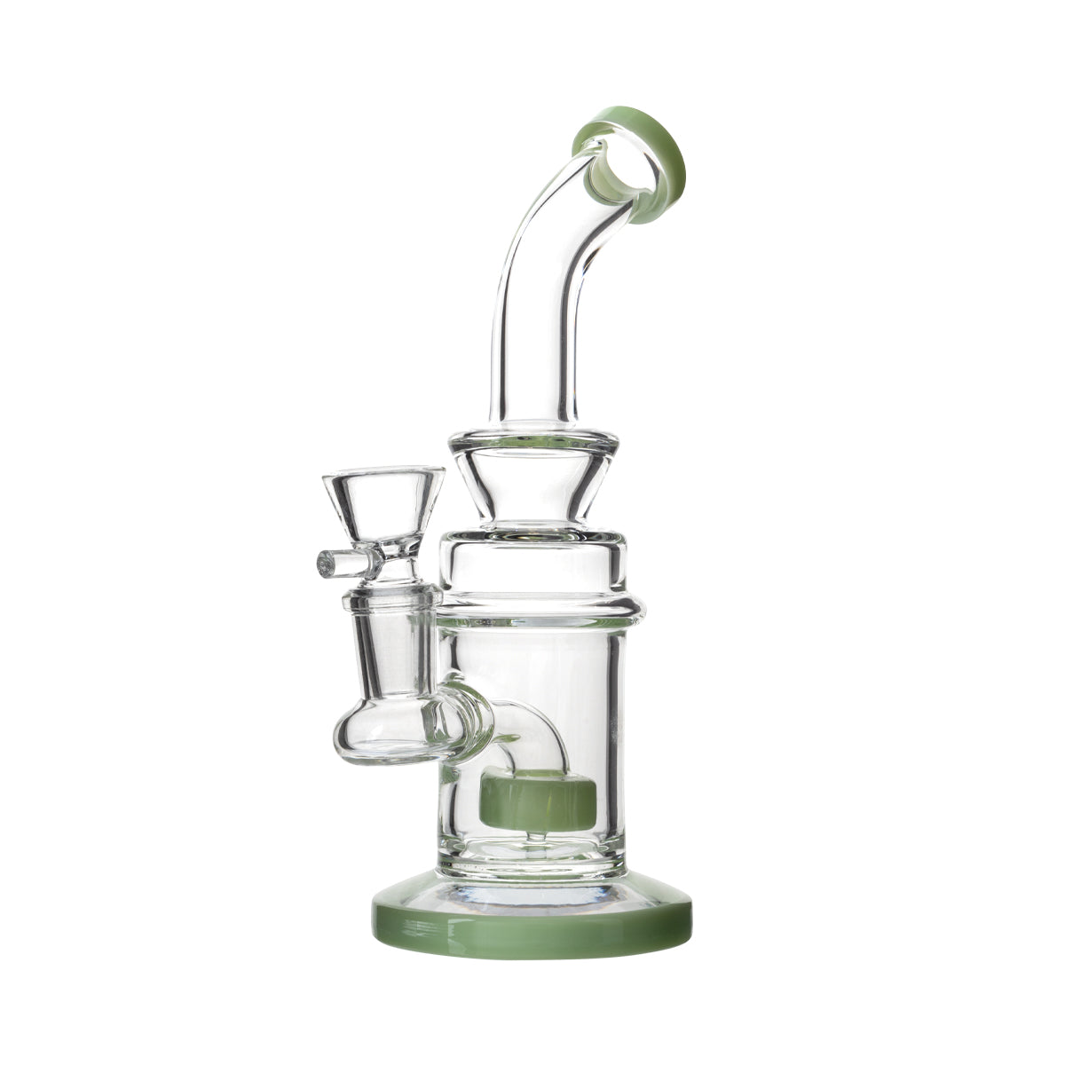 Compact Showerhead Percolator 6.5" Water Pipe | Green