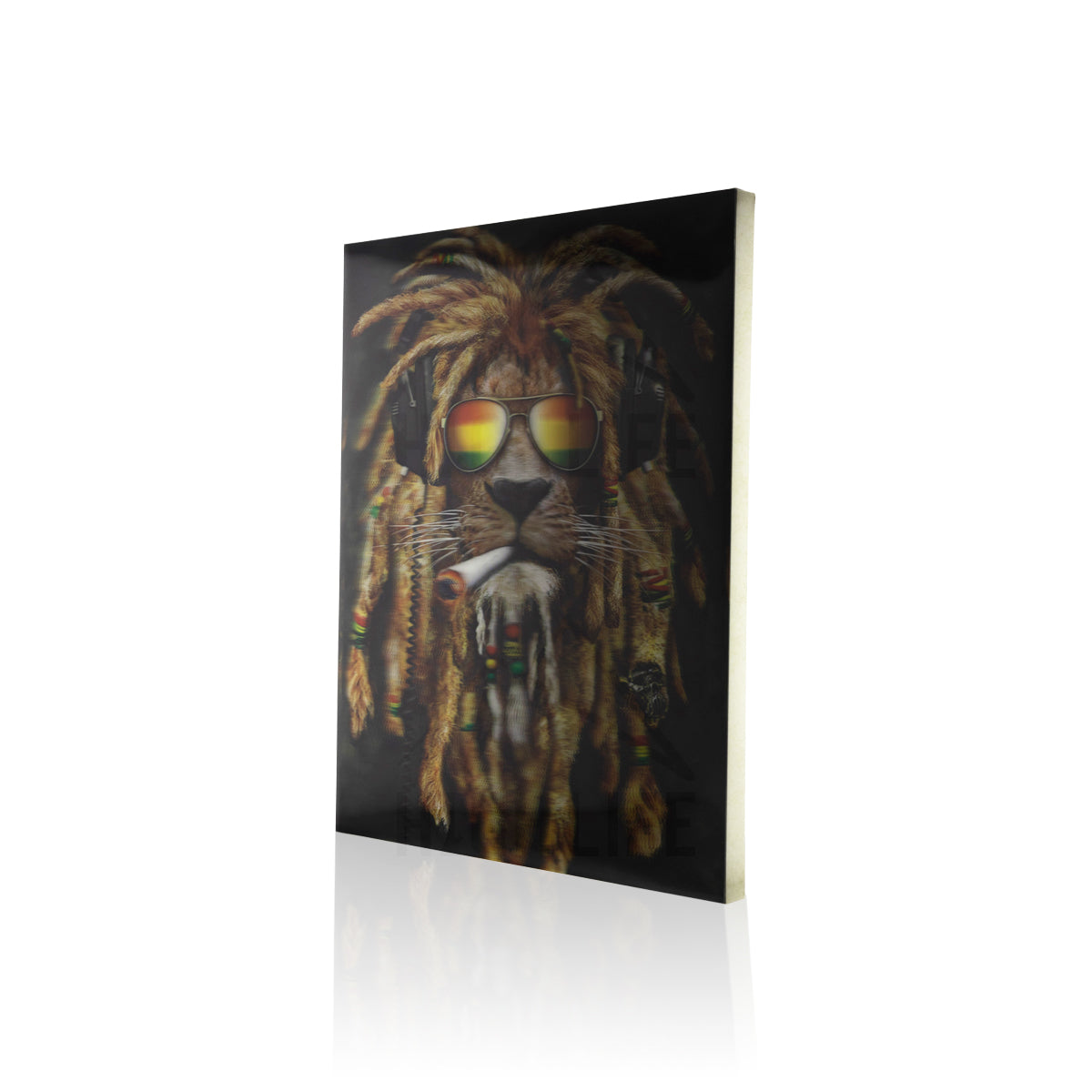 Rasta Lion 3D Holographic Print