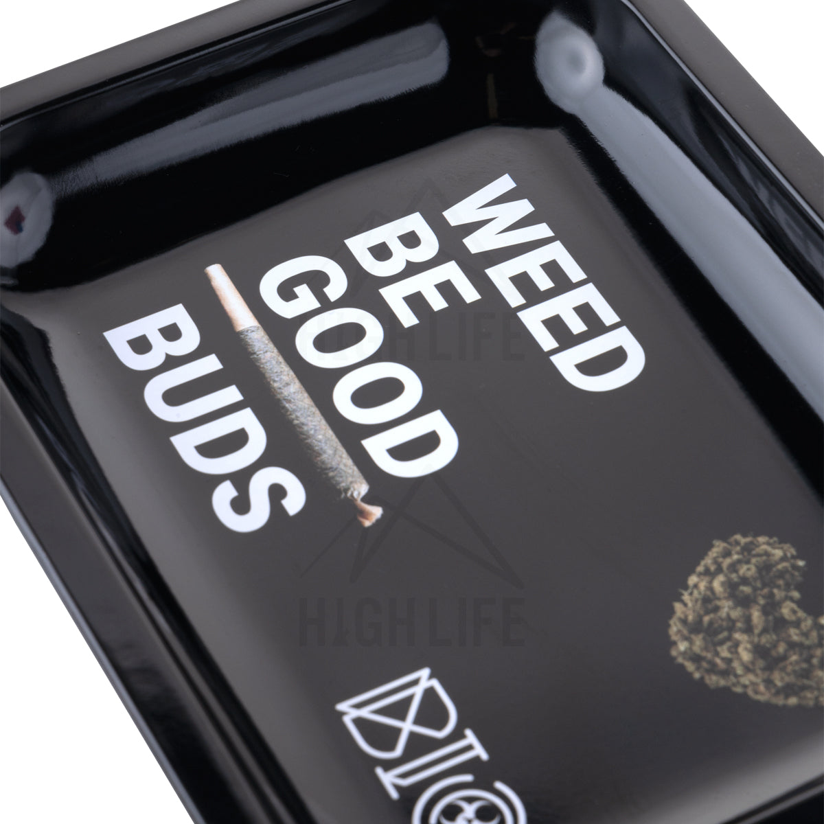 BIO Glass 'WEED BE GOOD' Rolling Tray - 7.5" x 5.5" - marijuana accessories