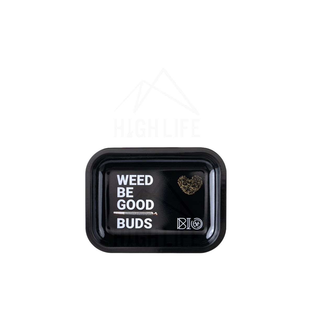 BIO Glass 'WEED BE GOOD' Rolling Tray - 7.5" x 5.5" - marijuana accessories