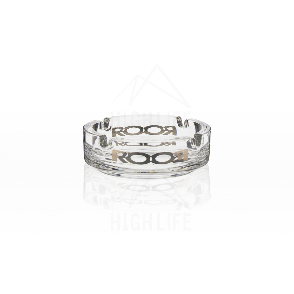RooR® Glass Classic Logo Ashtray - Silver
