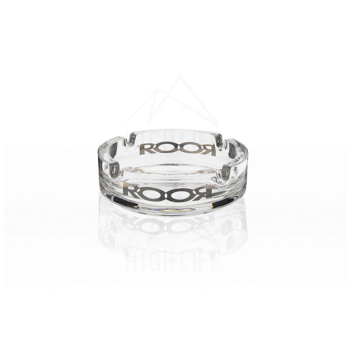 RooR® Glass Classic Logo Ashtray - Silver