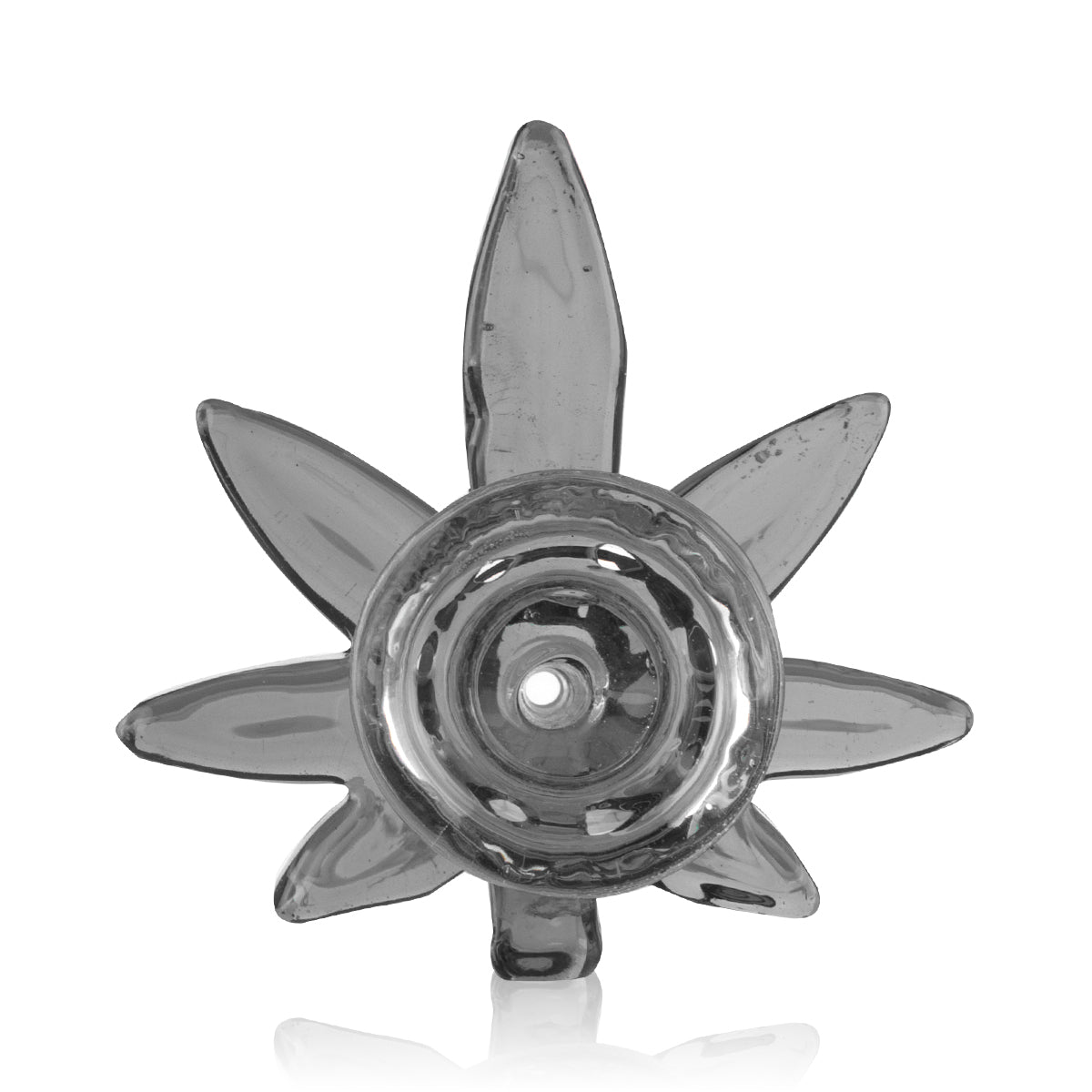 Bowl | Marijuana Leaf Bowl | 14mm - Smoke Black