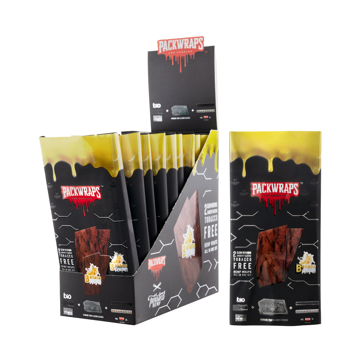Packwraps X Twisted X Bio Wrap Kit - Banana Cream - 10 Pack Box