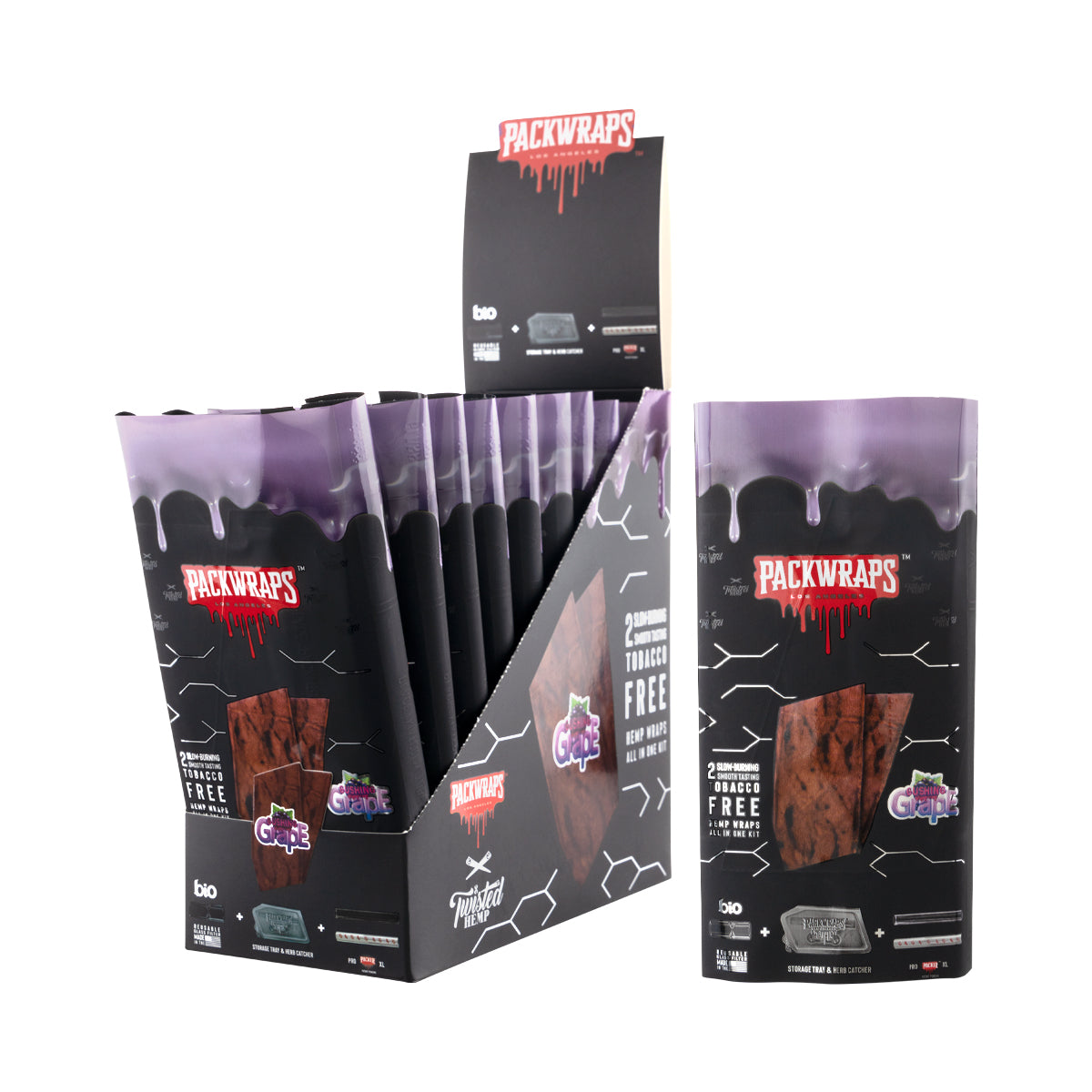 Packwraps X Twisted X Bio Wrap Kit - Gushin Grape - 10 Pack Box