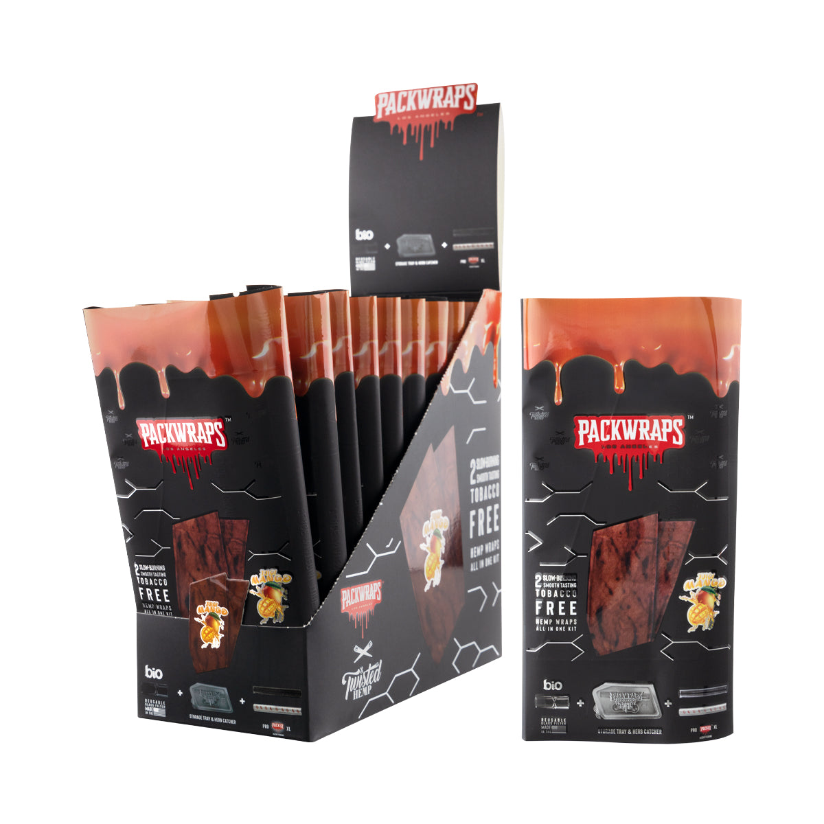 Packwraps X Twisted X Bio Wrap Kit - Juicy Mango - 10 Pack Box