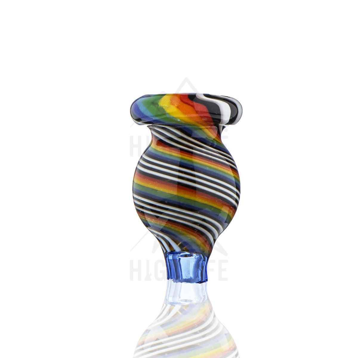 Rainbow Swirl Round Carb Cap