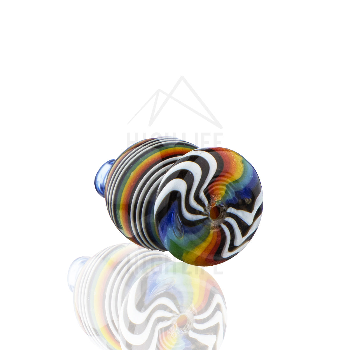 Rainbow Swirl Round Carb Cap