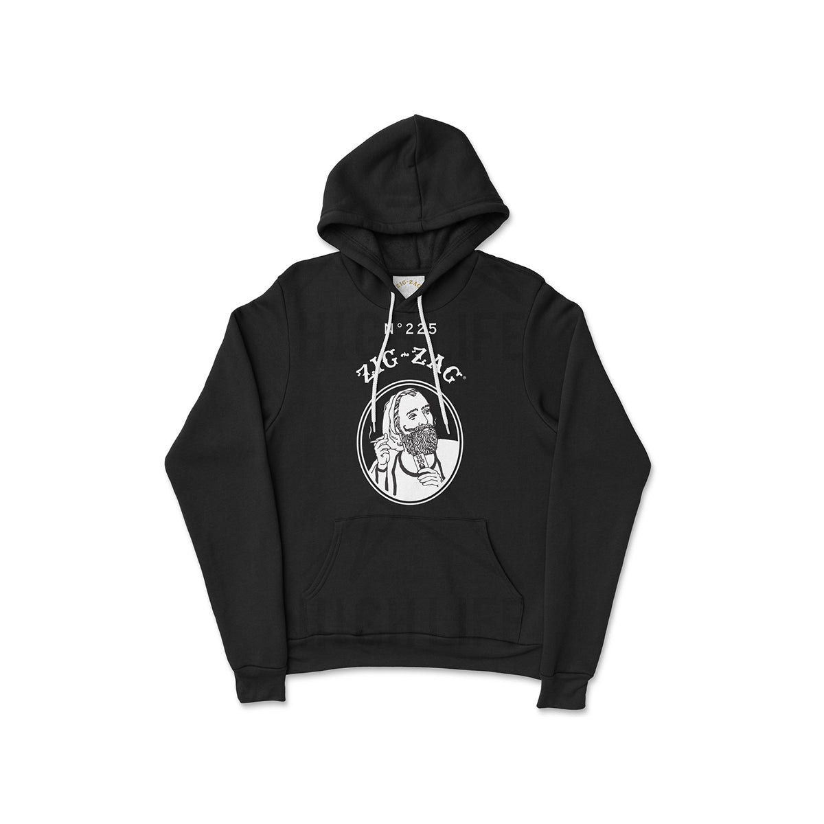 Zig-Zag® Original White Papers Logo Black Hoodie