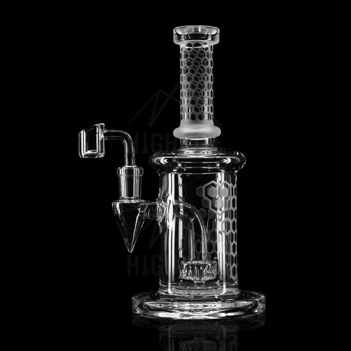 9 Hexagon Deep Etched Dab Rig