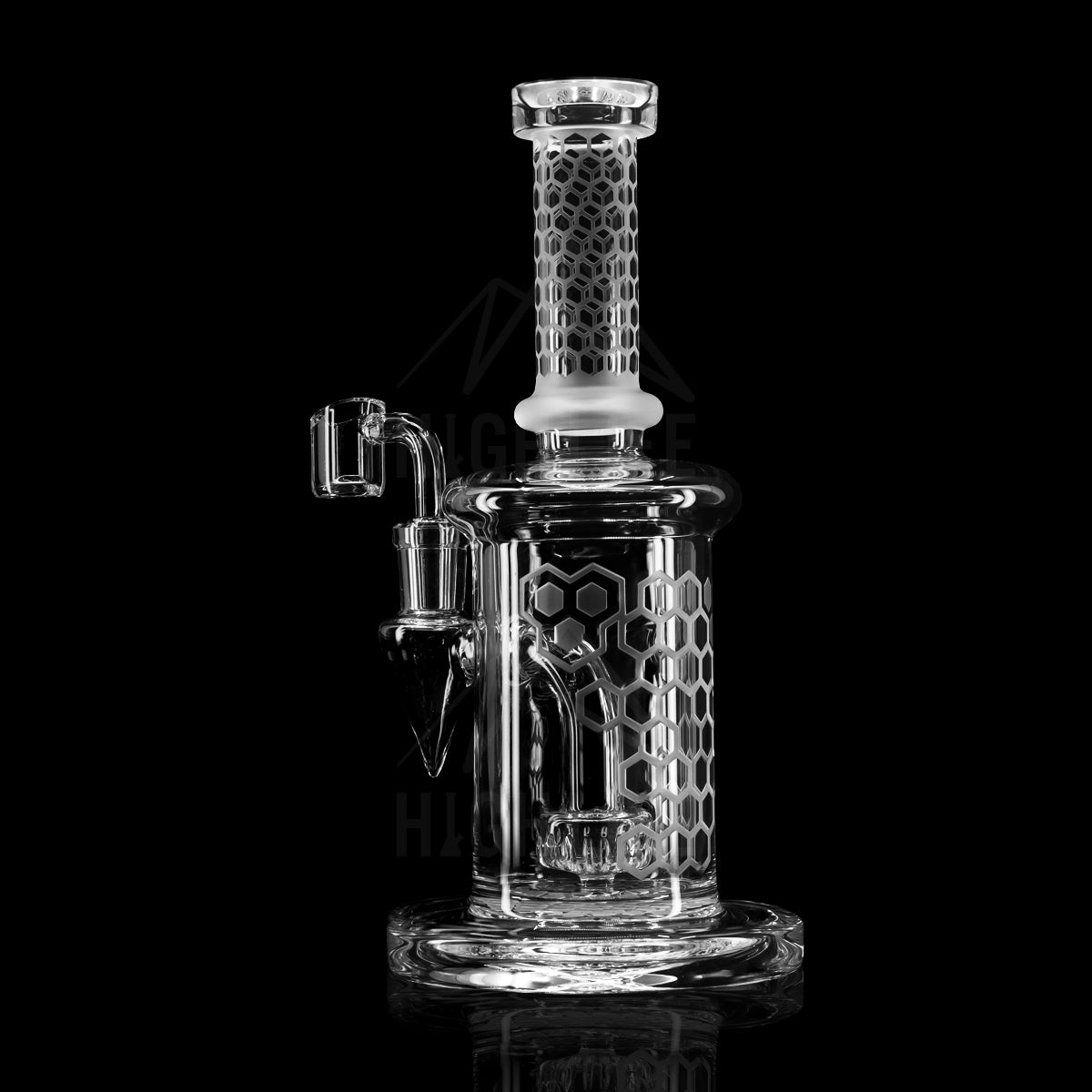 9" Hexagon Deep Etched Dab Rig
